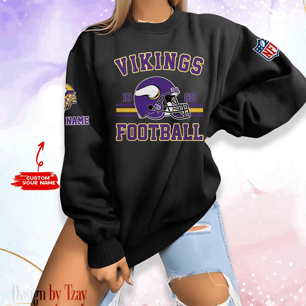 Minnesota Vikings Personalized Fashion Design New Woolen Sweater  BGSWT237