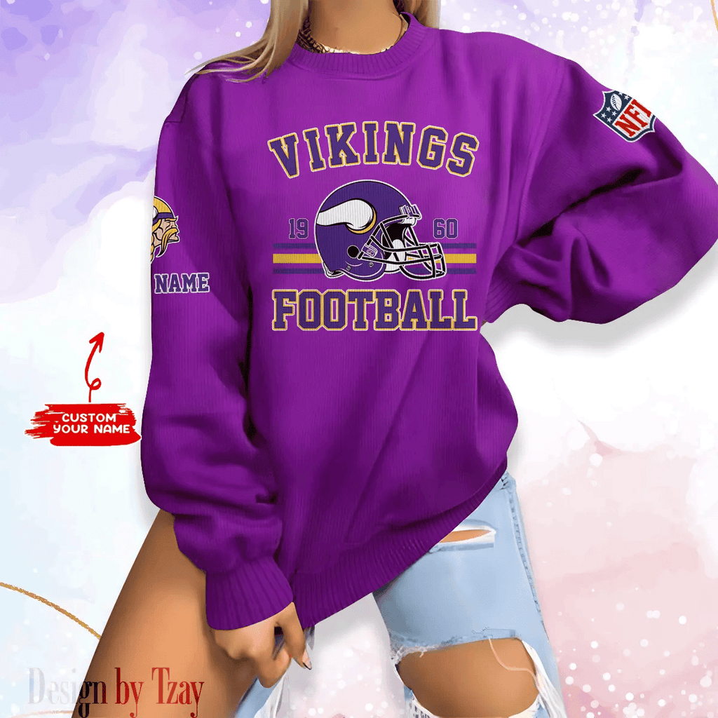 Minnesota Vikings Personalized Fashion Design New Woolen Sweater  BGSWT237