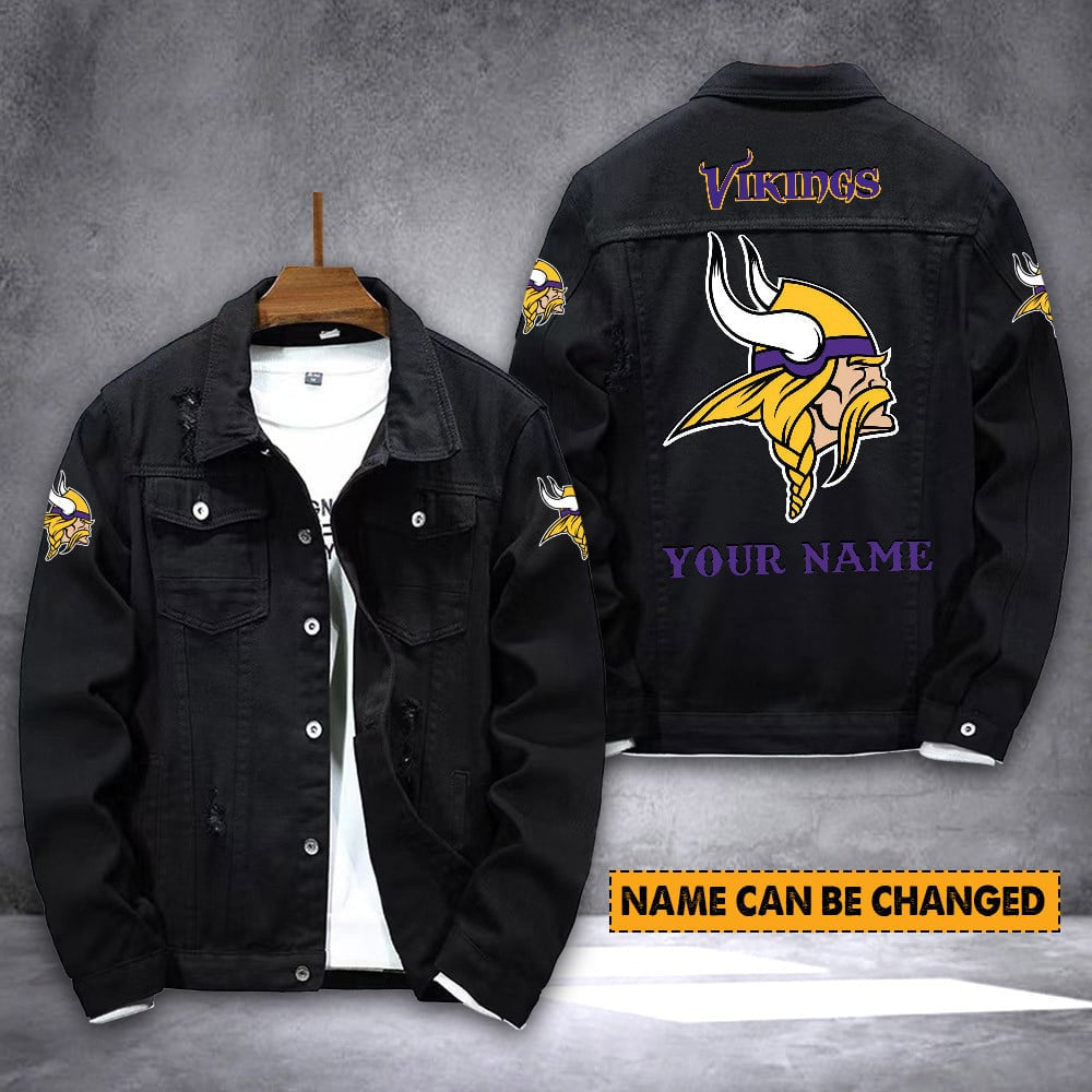 Minnesota Vikings Personalized Premium Denim Jacket S9DJ021
