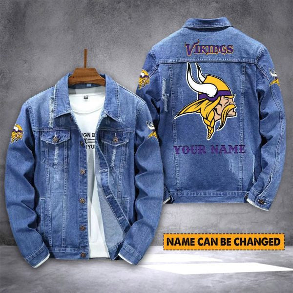 Minnesota Vikings Personalized Premium Denim Jacket S9DJ021