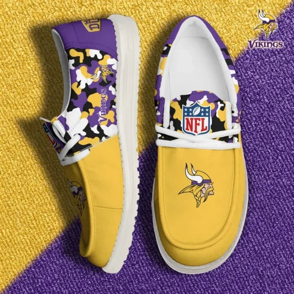 Minnesota Vikings Canvas Loafer Shoes