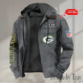 Green Bay Packers Men's Casual Padded Jacket Hooded trending 2026 SPTPJH012