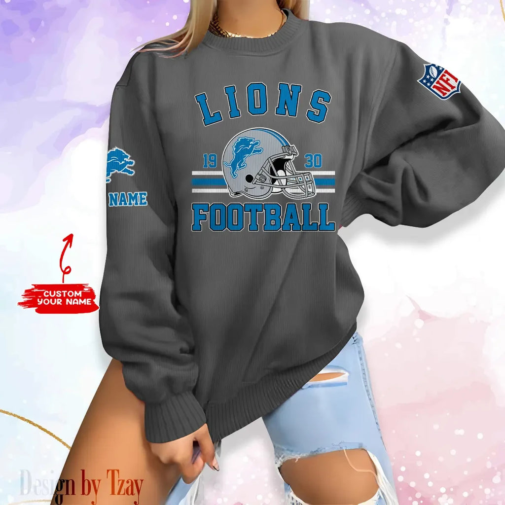 Detroit Lions Personalized Fashion Design New Woolen Sweater  BGSWT227