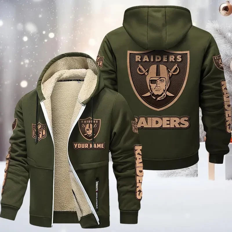 Las Vegas Raiders DMTZ0854 Premium Sherpa-Lined Winter Hoodie – Personalized Edition