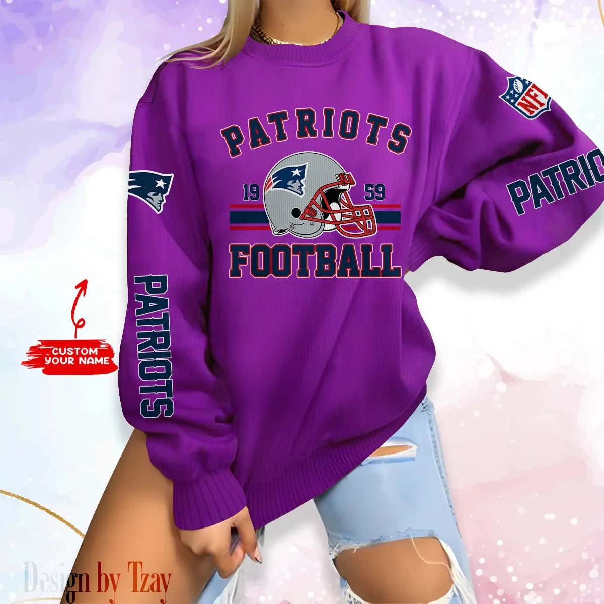 New England Patriots Personalized Fashion Design New Woolen Sweater BGSWT238