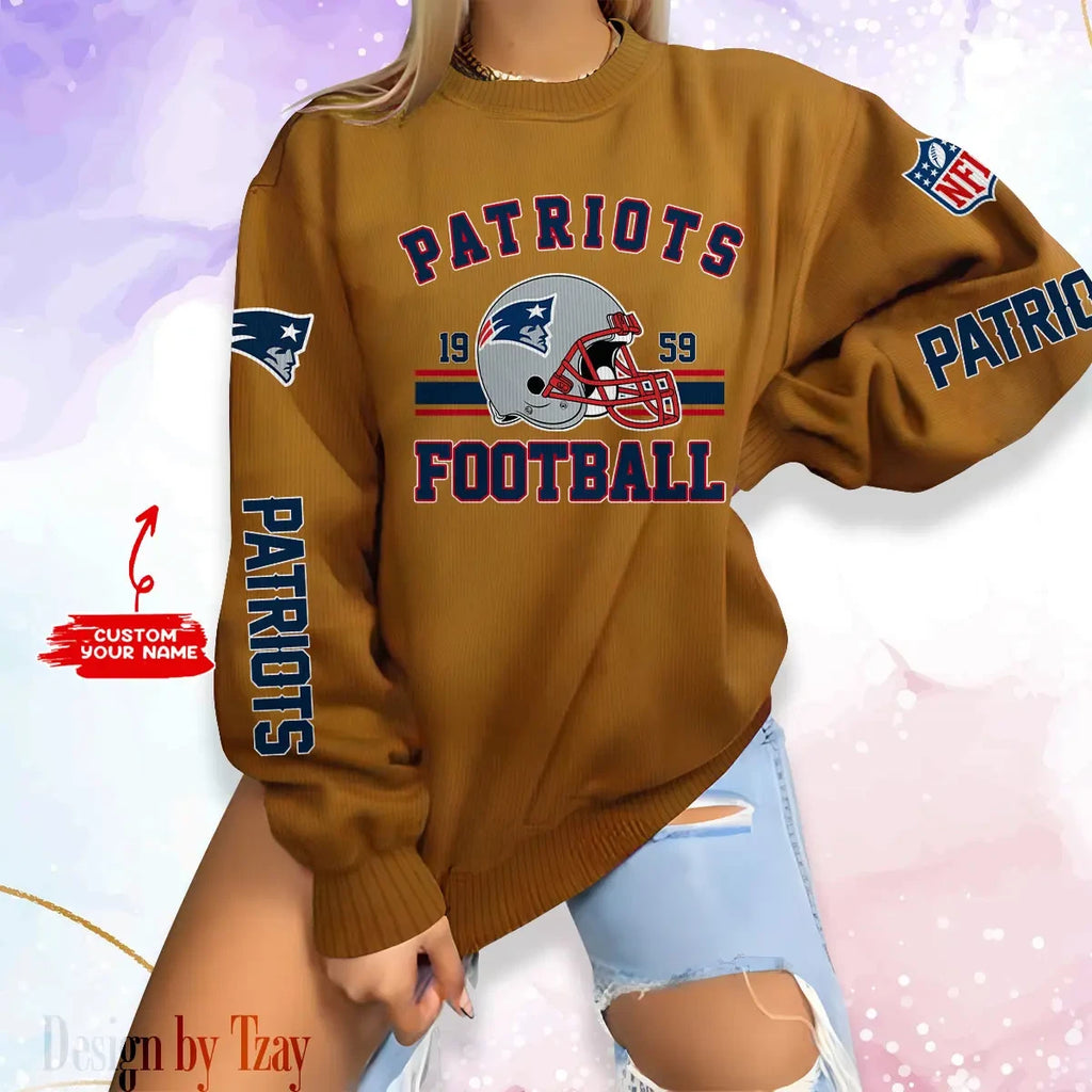 New England Patriots Personalized Fashion Design New Woolen Sweater BGSWT238