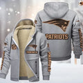 New England Patriots DMTZ0859 Premium Sherpa-Lined Winter Hoodie – Personalized Edition