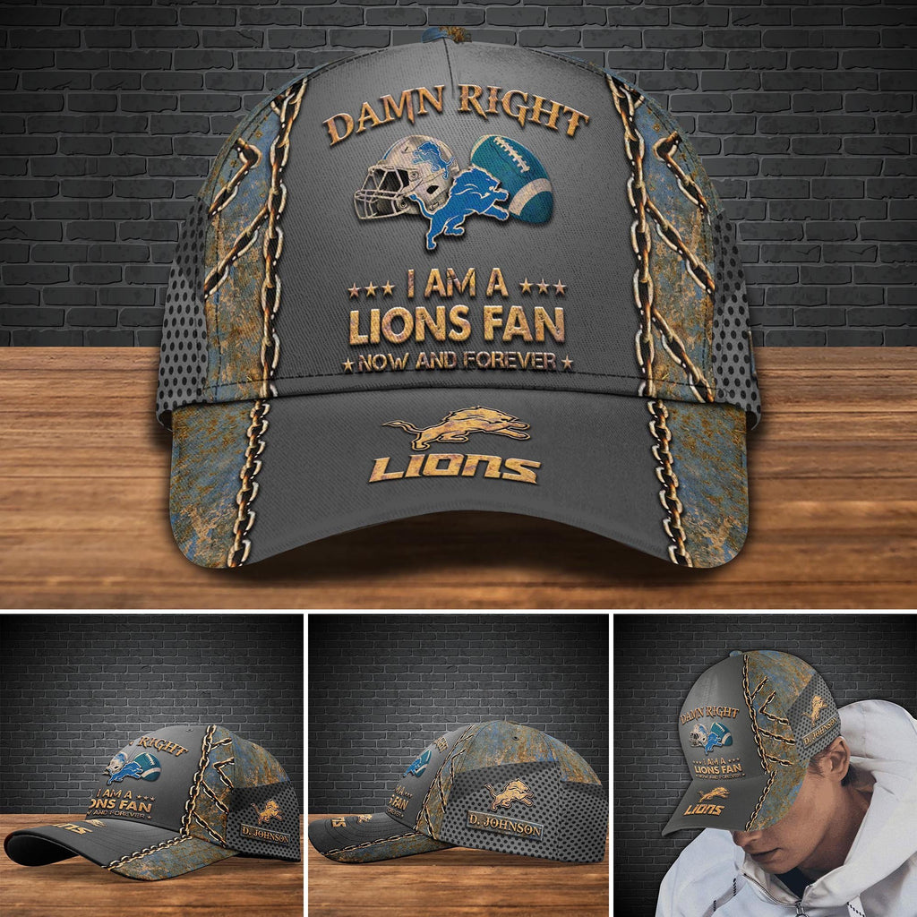 Detroit Lions Cap New Version Custom Your Name, Football Team Cap, Football Lovers Gifts ETRG-47700