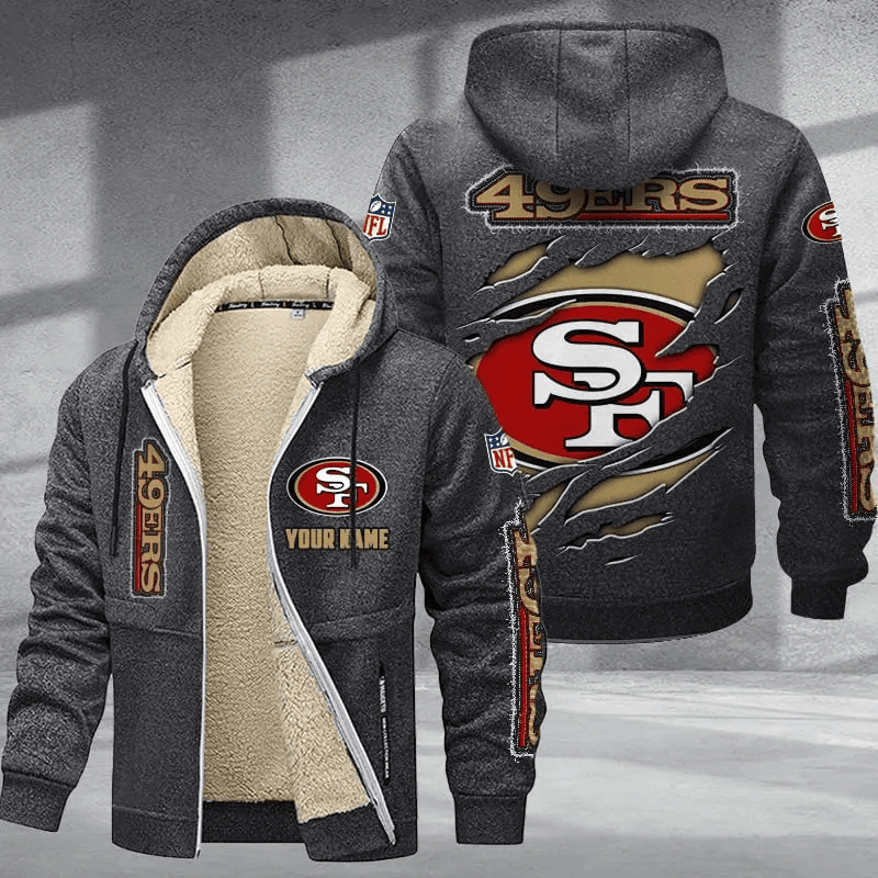 San Francisco 49ers DMTZ0381 Premium Thick Zip-Up Hoodie