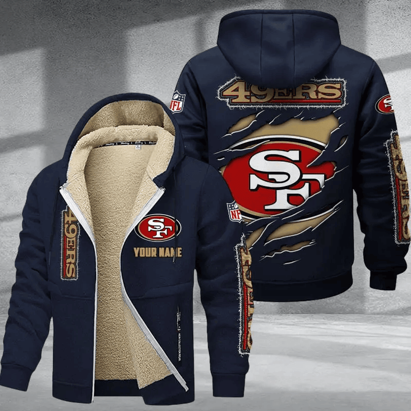 San Francisco 49ers DMTZ0381 Premium Thick Zip-Up Hoodie