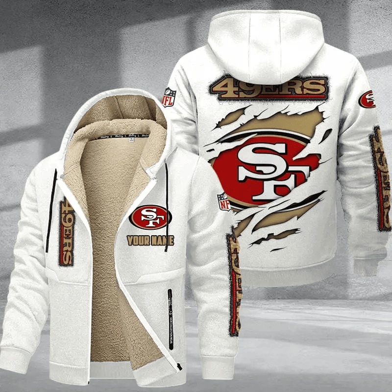 San Francisco 49ers DMTZ0381 Premium Thick Zip-Up Hoodie