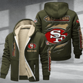 San Francisco 49ers DMTZ0381 Premium Thick Zip-Up Hoodie