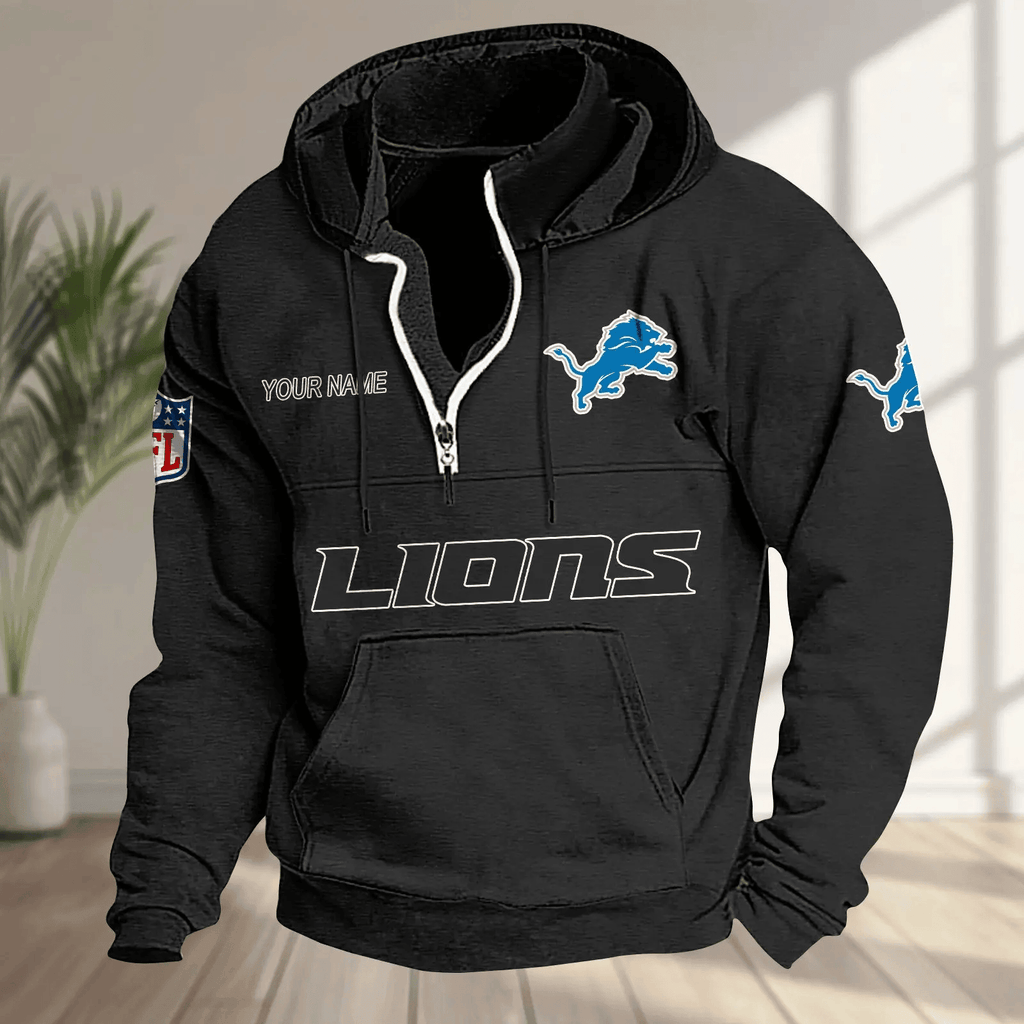 Detroit Lions Half-zip Hoodie SPTHZHC011