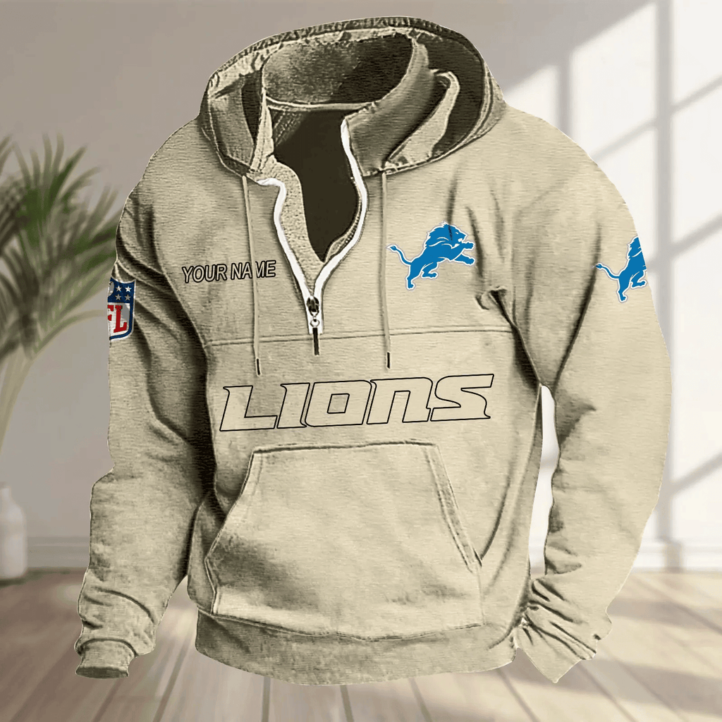 Detroit Lions Half-zip Hoodie SPTHZHC011