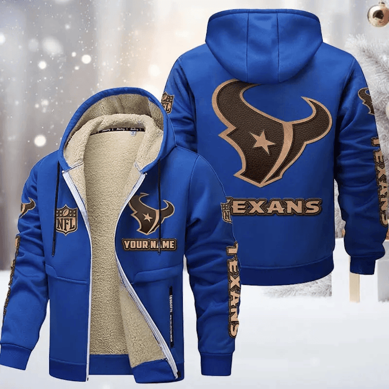 Houston Texans DMTZ0850 Premium Sherpa-Lined Winter Hoodie – Personalized Edition