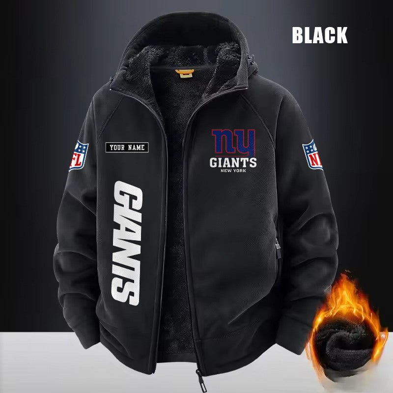 New York Giants Fleece Fashion Hooded Jacket Outdoor SPTFFHJ024