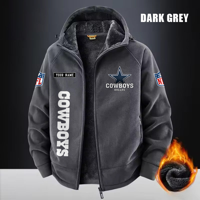 Dallas Cowboys Fleece Fashion Hooded Jacket Outdoor SPTFFHJ009