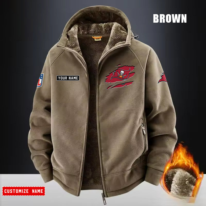 Tampa Bay Buccaneers Fleece Fashion Hooded Jacket Outdoor SPTFFHJ062