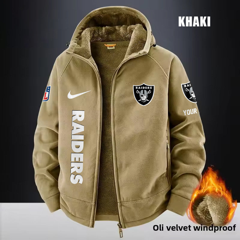 Las Vegas Raiders Fleece Fashion Hooded Jacket Outdoor SPTFFHJ081