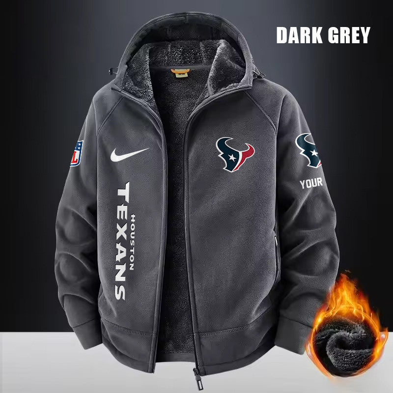 Houston Texans Fleece Fashion Hooded Jacket Outdoor SPTFFHJ077