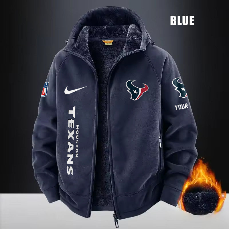 Houston Texans Fleece Fashion Hooded Jacket Outdoor SPTFFHJ077