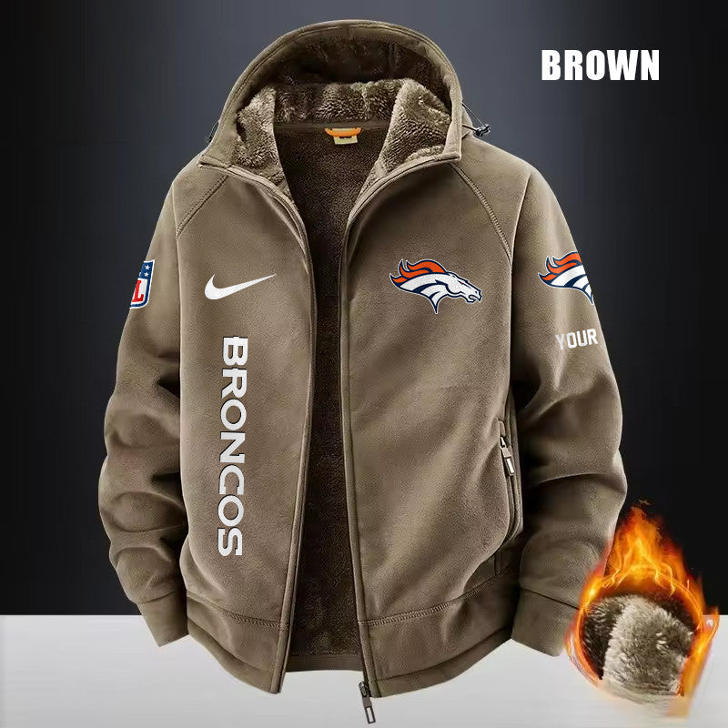 Denver Broncos Fleece Fashion Hooded Jacket Outdoor SPTFFHJ074