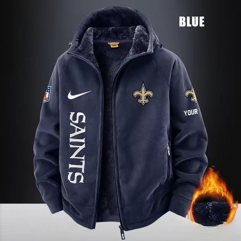 New Orleans Saints Fleece Fashion Hooded Jacket Outdoor SPTFFHJ087