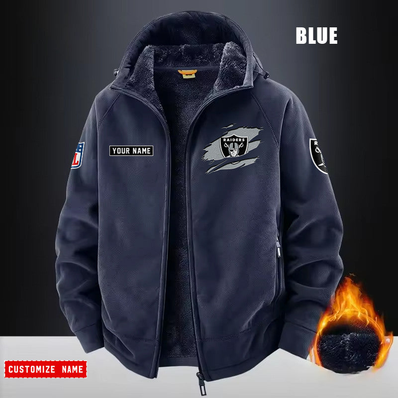 Las Vegas Raiders Fleece Fashion Hooded Jacket Outdoor SPTFFHJ049