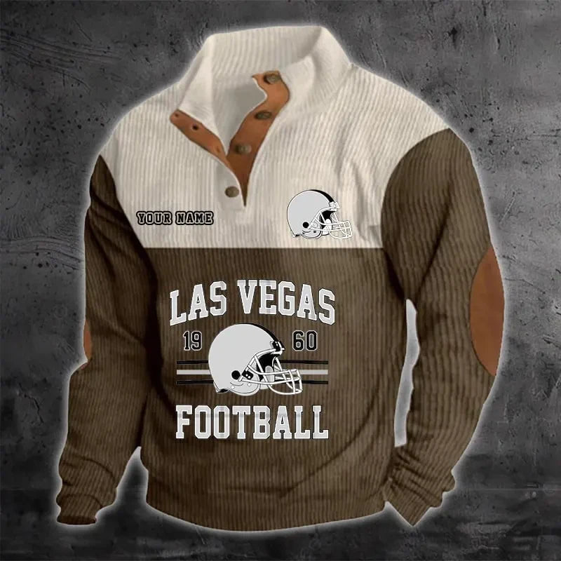 Las Vegas Raiders S9DBSCH1185 Color Block Stand Collar Sweatshirt