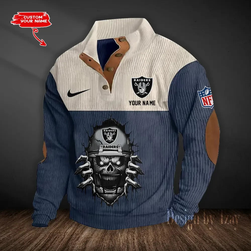 Las Vegas Raiders Double Stand Collar Sport Hoodie S9DBSCH1295