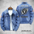 Las Vegas Raiders Personalized Premium Denim Jacket S9DJ079