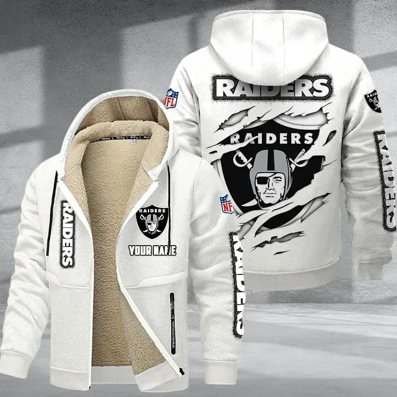 Las Vegas Raiders DMTZ0370 Premium Thick Zip-Up Hoodie