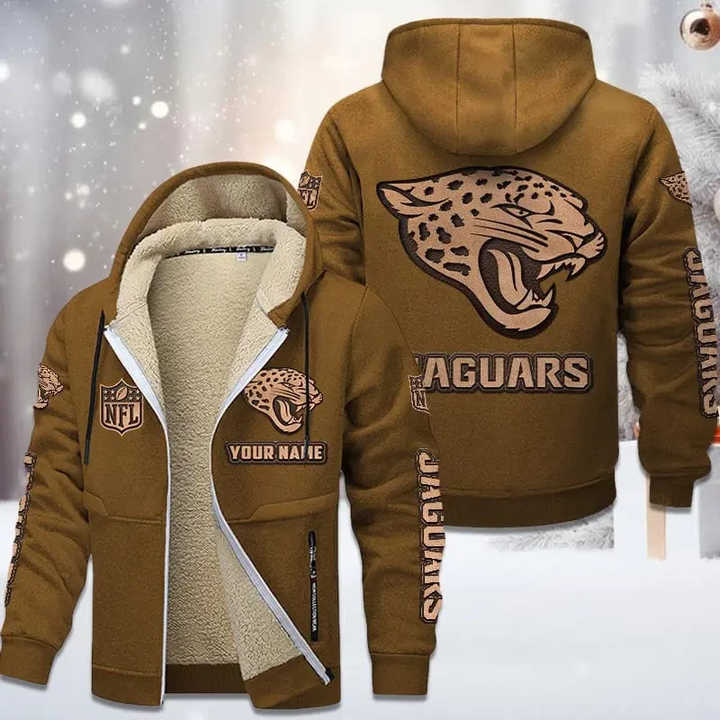 Jacksonville Jaguars DMTZ0852 Premium Sherpa-Lined Winter Hoodie – Personalized Edition
