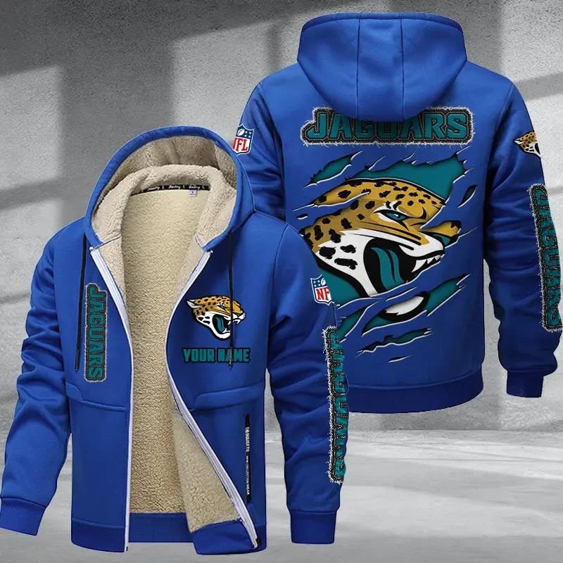 Jacksonville Jaguars DMTZ0368 Thickened Zipper Hoodies