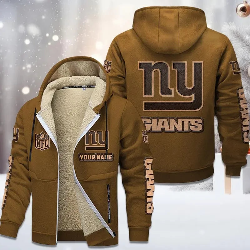 New York Giants DMTZ0861 Premium Sherpa-Lined Winter Hoodie – Personalized Edition