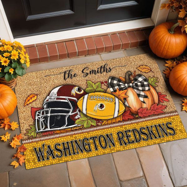 Washington Redskins Doormat Custom Your Family Name BGDMM692