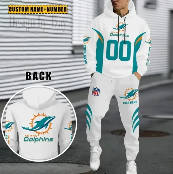 Miami Dolphins Combo Hoodie And Sweatpants Gift For Fan AZHD1036
