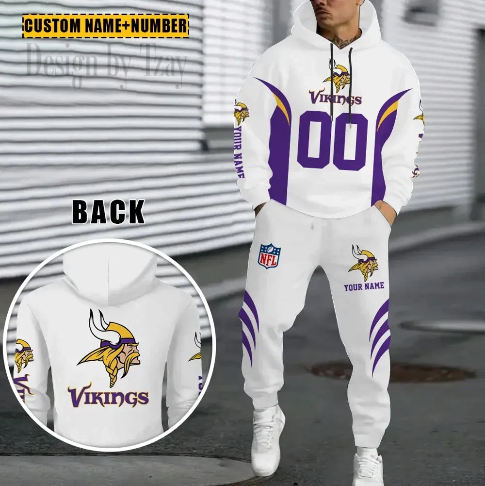 Minnesota Vikings Combo Hoodie And Sweatpants Gift For Fan AZHD1037