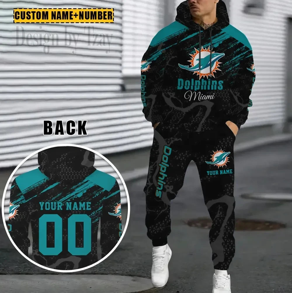 Miami Dolphins Combo Hoodie And Sweatpants Gift For Fan AZHD1069