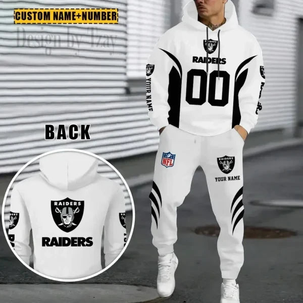 Las Vegas Raiders Combo Hoodie And Sweatpants Gift For Fan AZHD1033