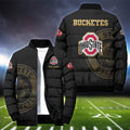 Ohio State Buckeyes Sport Puffer Jacket Personalized Your Name, Football Team Jacket For Fan, Sport Gifts ETHY-52820 Puffer Jacket