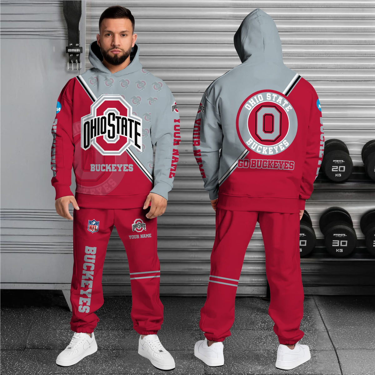 Ohio State Buckeyes Hoodie Sweatpants Custom Your Name Sport Gifts ETRG-62998